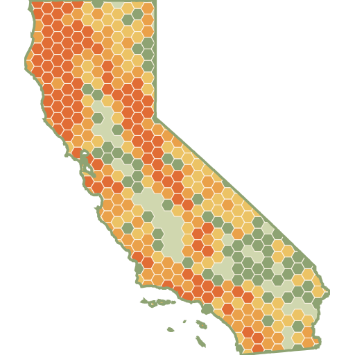 California fun roads heat map