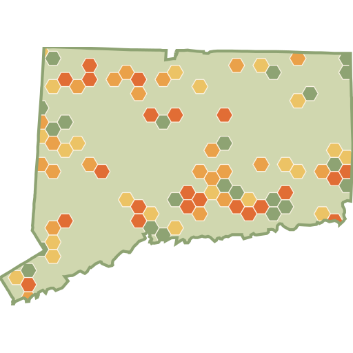 Connecticut fun roads heat map