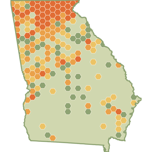 Georgia fun roads heat map