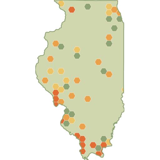 Illinois fun roads heat map