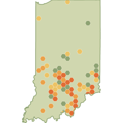 Indiana fun roads heat map