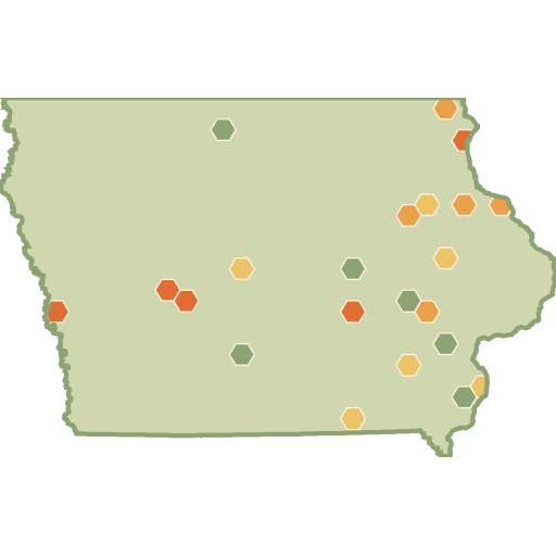 Iowa fun roads heat map