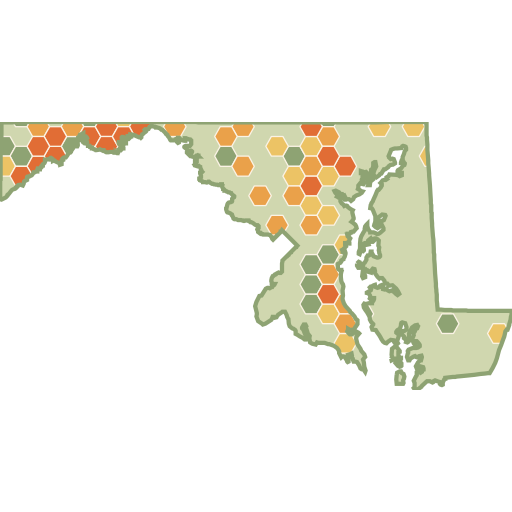 Maryland fun roads heat map