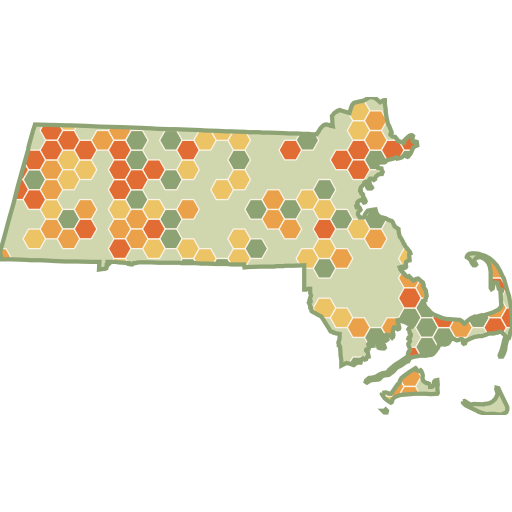 Massachusetts fun roads heat map
