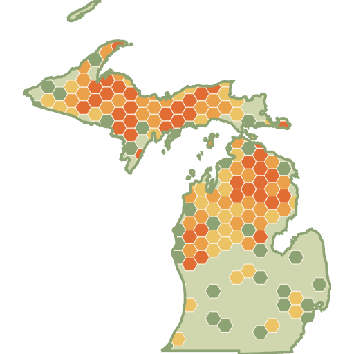 Michigan fun roads heat map