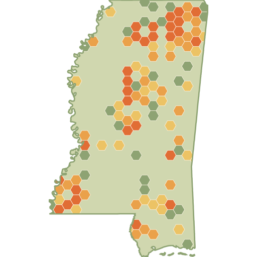 Mississippi fun roads heat map