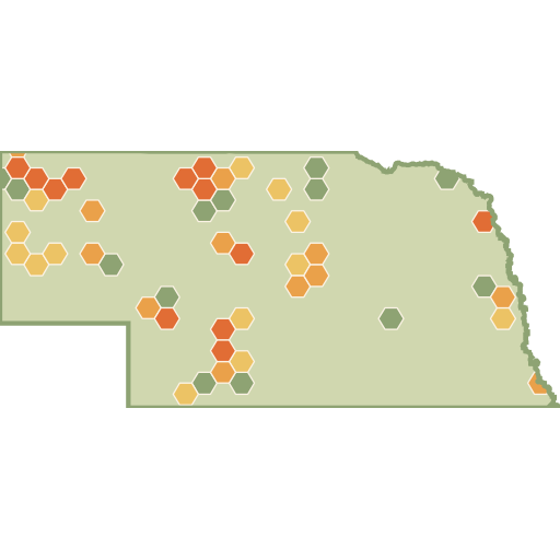Nebraska fun roads heat map