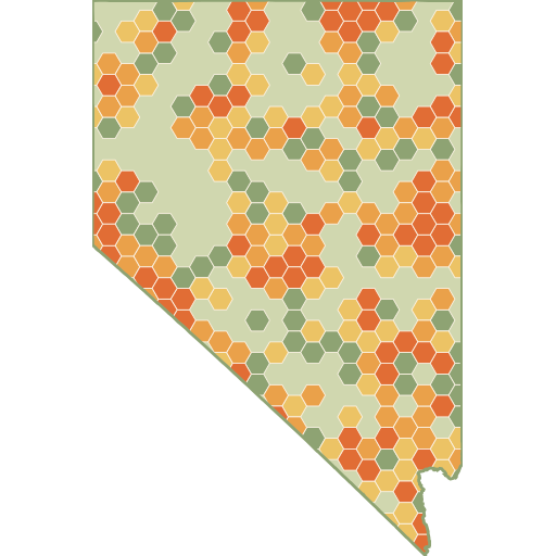 Nevada fun roads heat map