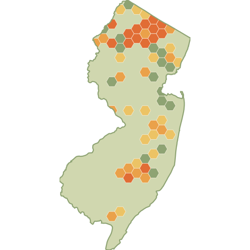 New Jersey fun roads heat map