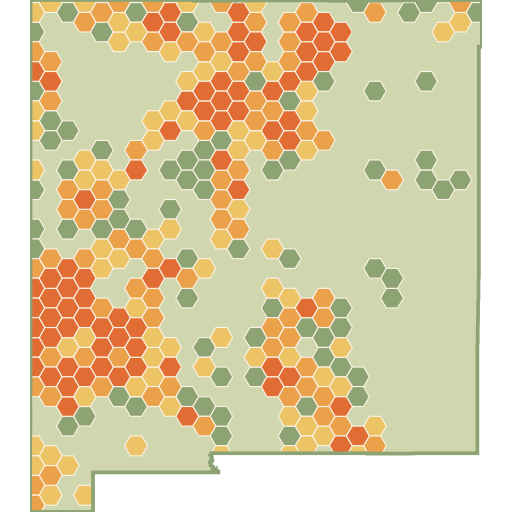New Mexico fun roads heat map