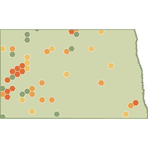 North Dakota fun roads heat map