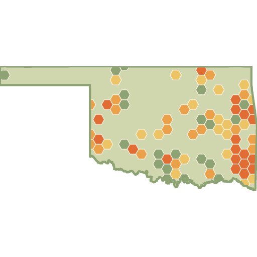 Oklahoma fun roads heat map