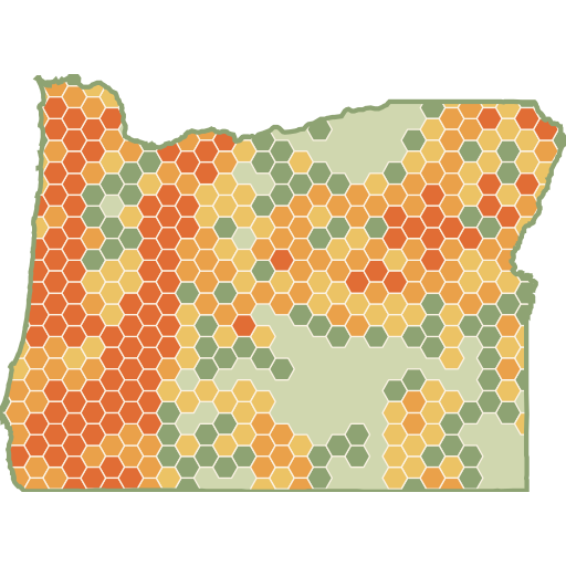 Oregon fun roads heat map
