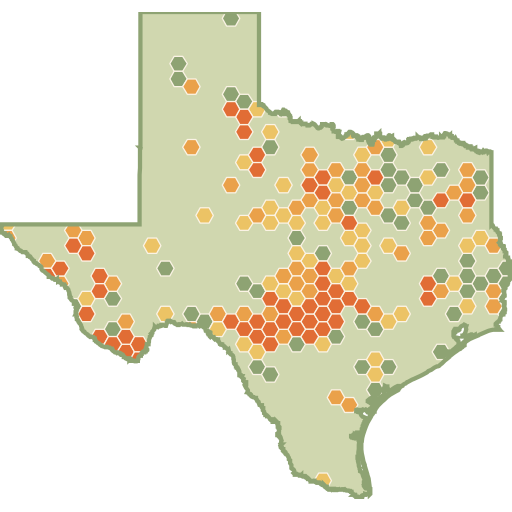 Texas fun roads heat map